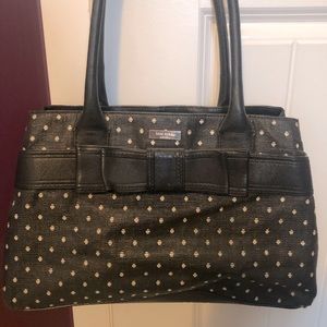 Kate Spade purse - black with white polka dots - excellent condition!